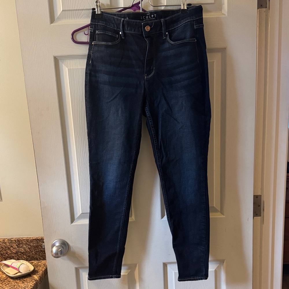 White House Black Market Dark Blue Skinny Jeans